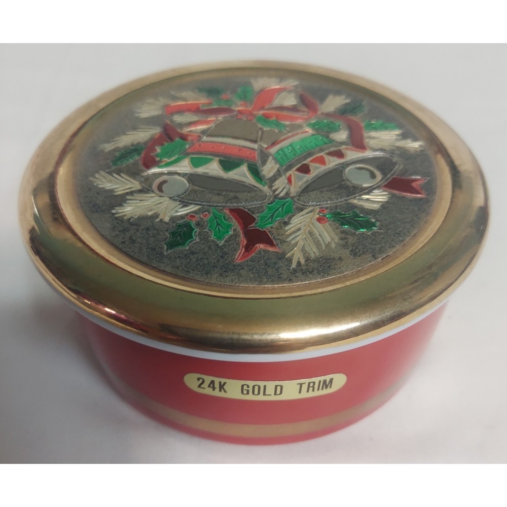 Vintage 24K Gold Gilded Trinket Box "The Art of Chokin" Made in Japan